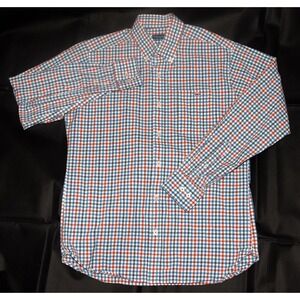 Fish Hippie Men's Long Sleeve Button Down Gingham Plaid Check Shirt‎ Size Medium